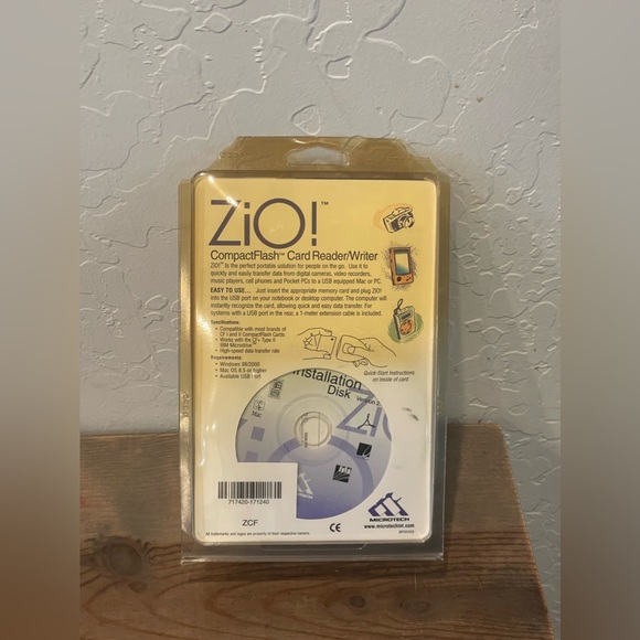 NEW Vintage ZIO! Compactflash Card Reader Writer Quickly Transfer Data Adapter - Picture 3 of 4